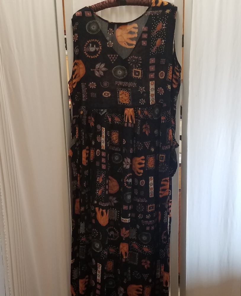 Bila button front sleeveless maxi dress